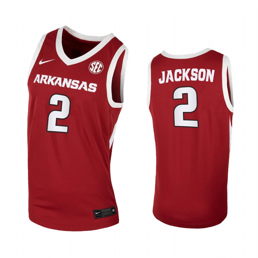 Vance Jackson Arkansas Razorbacks Cardinal Jersey Away 2021 March Madness