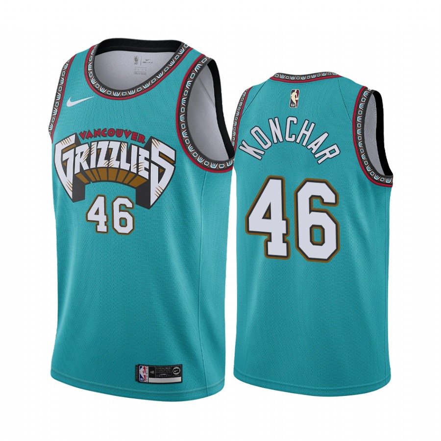 Vancouver Grizzlies #46 John Konchar 1988-89 25th season Classic Teal Jersey