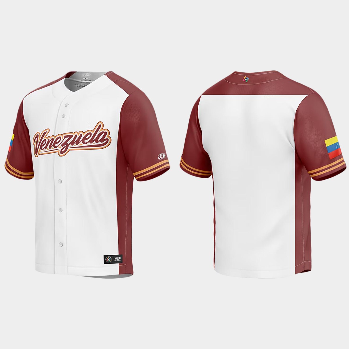 Venezuela  2023 World  Classic Jersey - White Burgundy