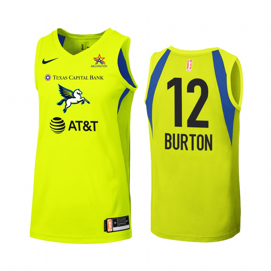Veronica Burton 2022 WNBA Draft Dallas Wings Green #12 Women Round 1 Jersey
