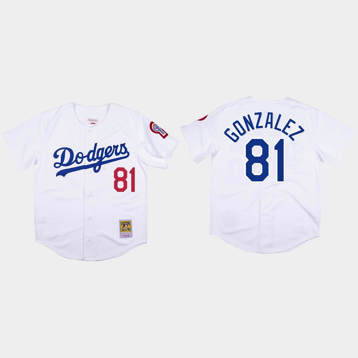 Victor Gonzalez #81 Los Angeles Dodgers Mitchell And Ness 1981 Jersey - White