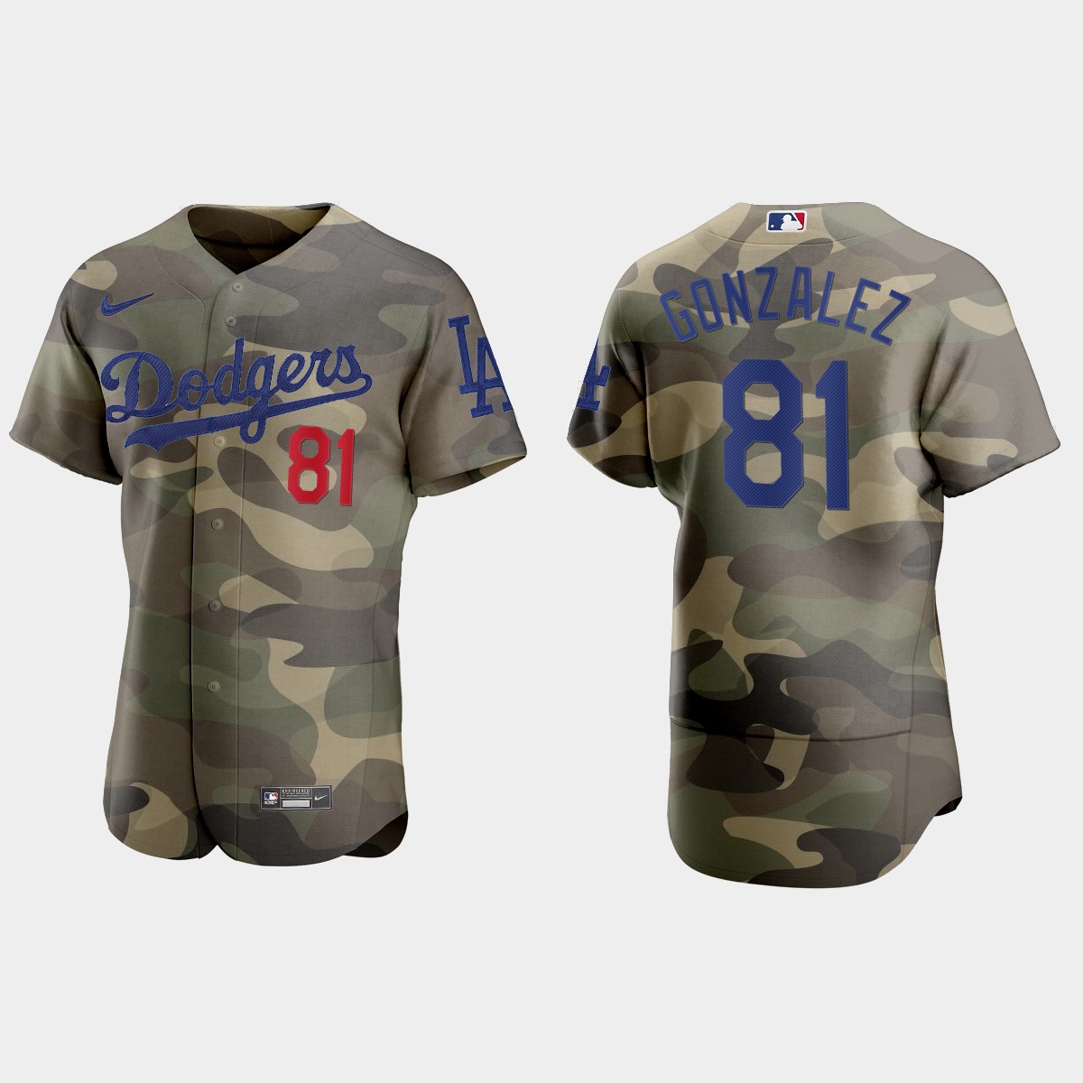 Victor Gonzalez Los Angeles Dodgers 2021 National Armed Forces Day Jersey - Camo