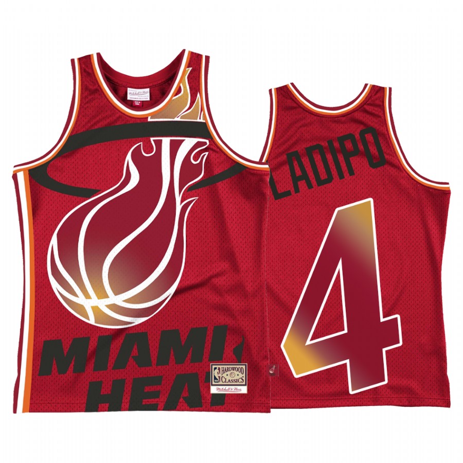 Victor Oladipo #4 Miami Heat Blown Out Jersey Red