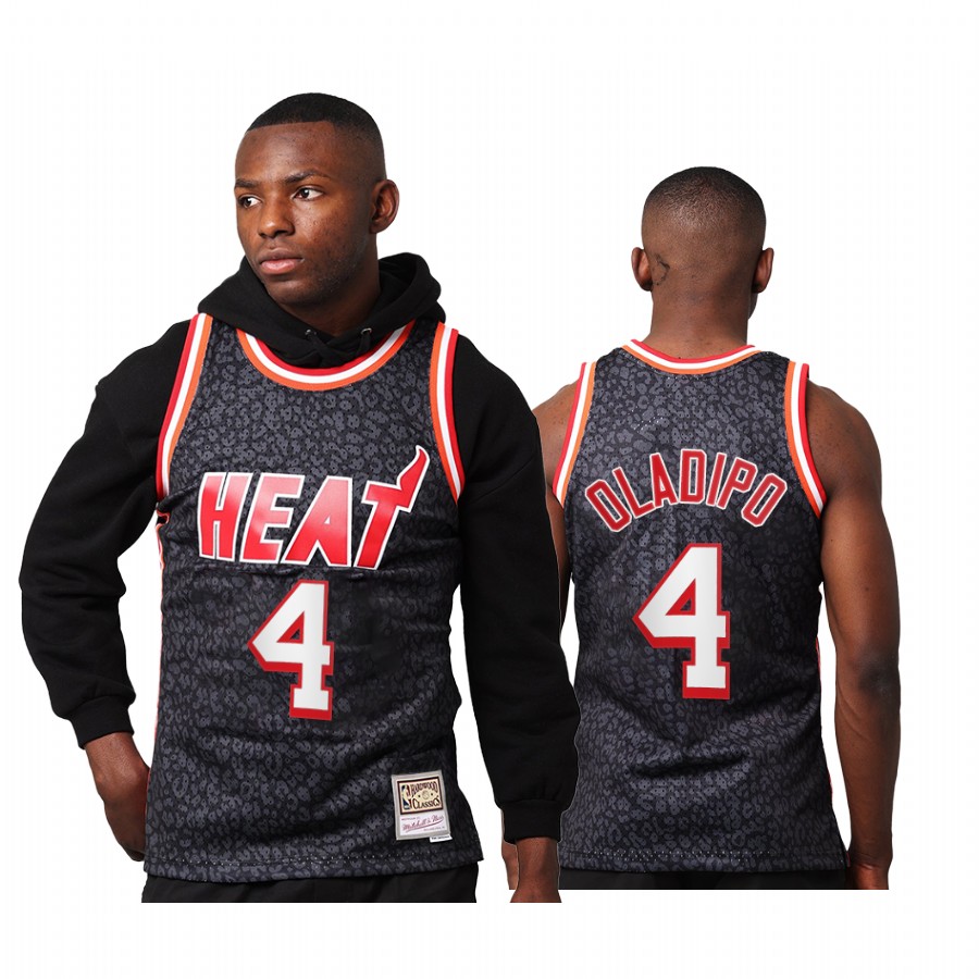Victor Oladipo 4 Miami Heat Wild Life Black Jersey HWC Swingman