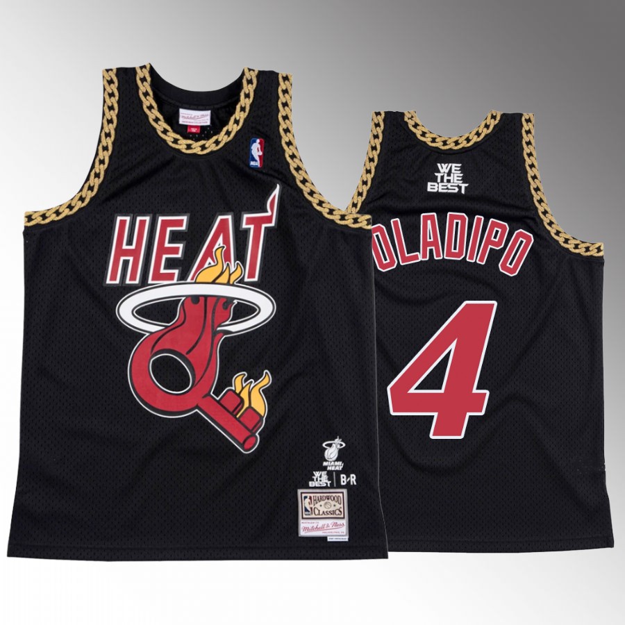 Victor Oladipo BR Remix Miami Heat #4 Black Jersey Fashion