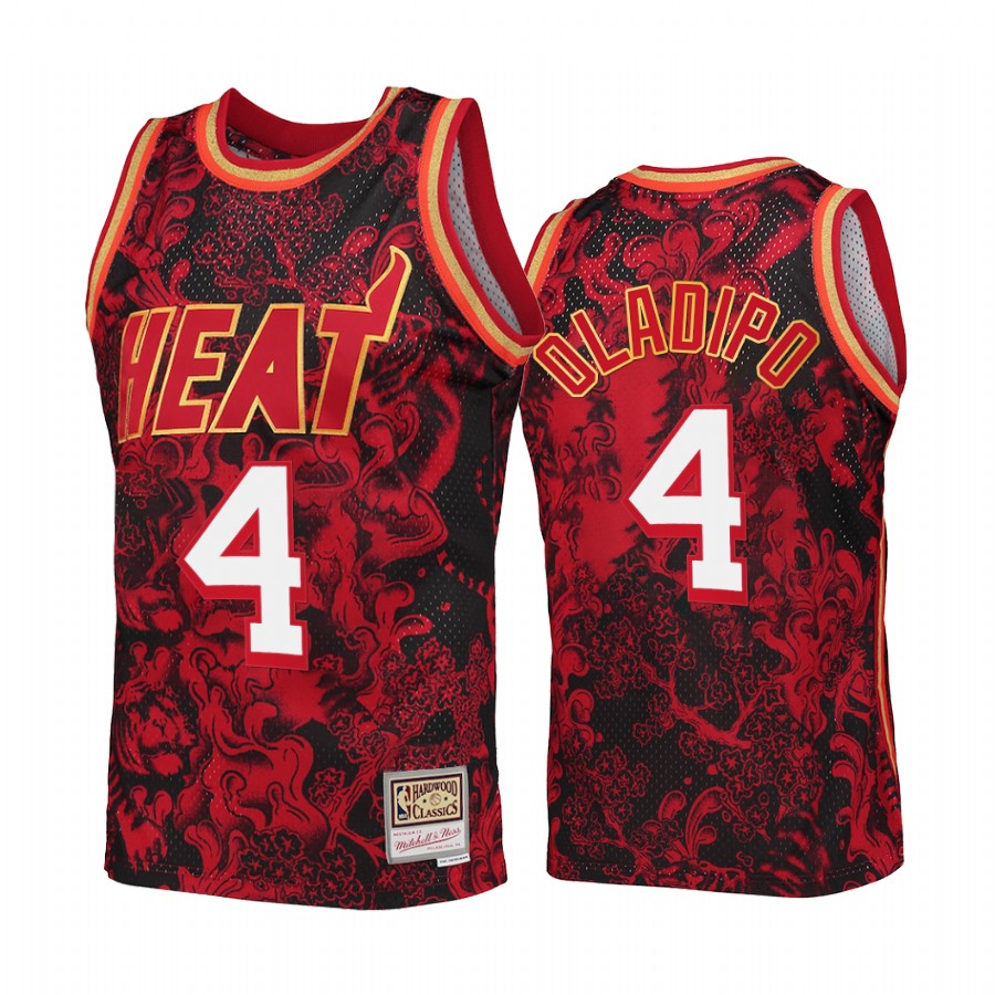 Victor Oladipo Lunar New Year 2022 Miami Heat Red Jersey Mitchell Ness