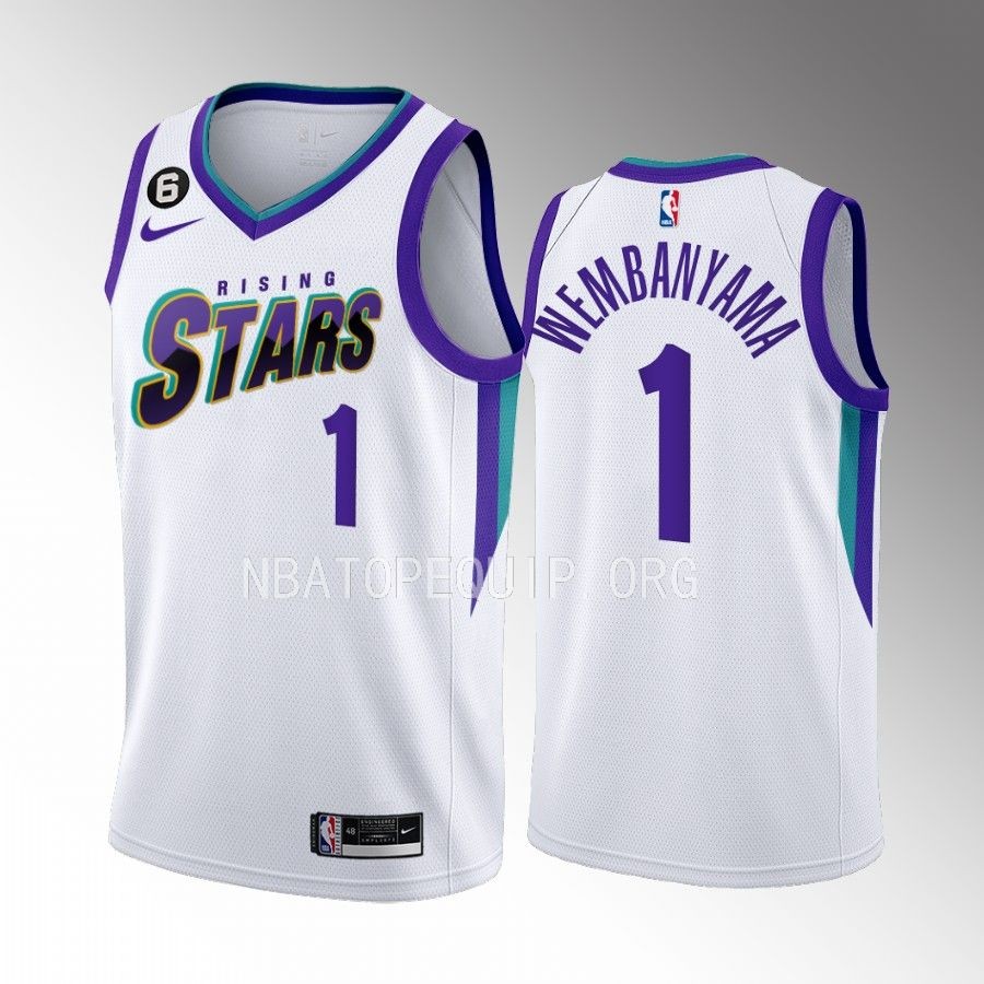 Victor Wembanyama 2023 NBA Rising Stars White Jersey Metropolitans 92 #1