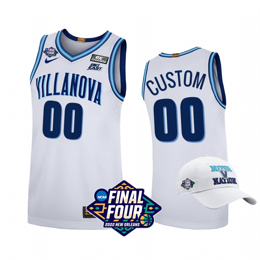 Villanova Wildcats Custom Jersey 2022 March Madness Final Four White  Uniform