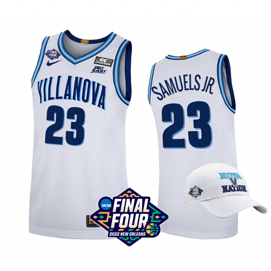 Villanova Wildcats Jermaine Samuels Jersey 2022 March Madness Final Four White  Uniform