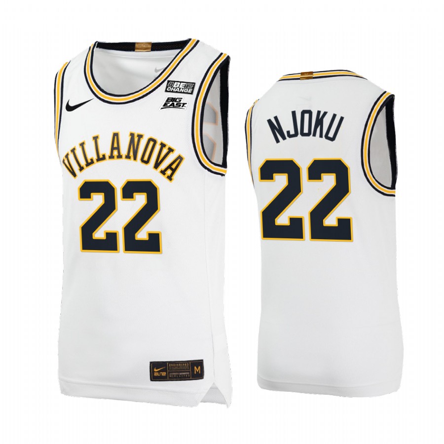 Villanova Wildcats Nnanna Njoku Jersey Throwback White College  Uniform