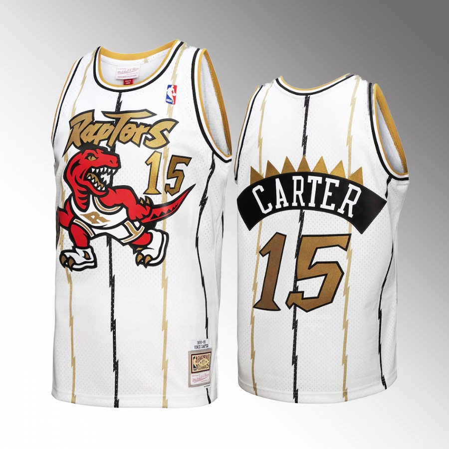 Vince Carter #15 Toronto Raptors Reload 3.0 White 1998-99 Hardwood Classics Jersey