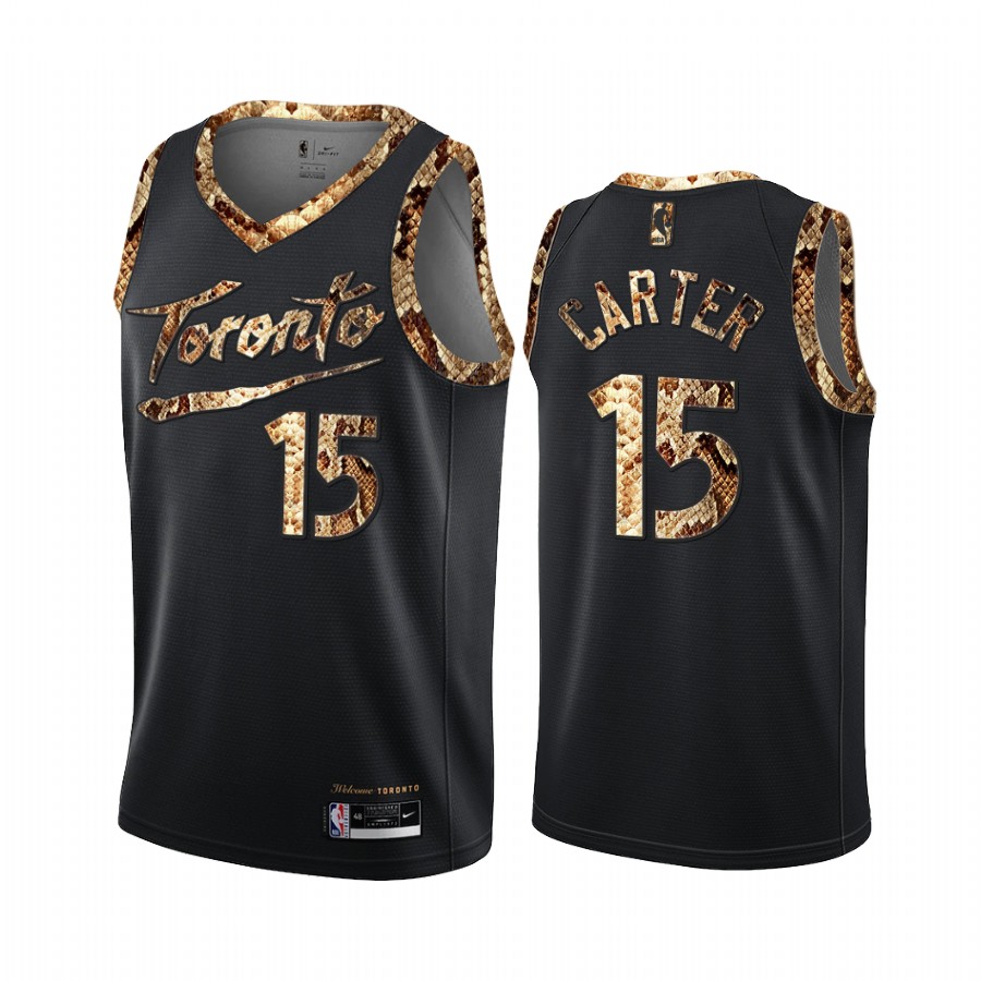 Vince Carter Toronto Raptors Black Python Skin Jersey 2021 Exclusive Edition