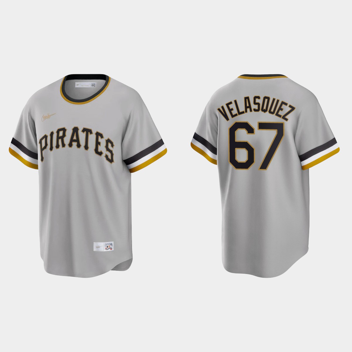 Vince Velasquez Pittsburgh Pirates Cooperstown Collection Road Jersey - Gray
