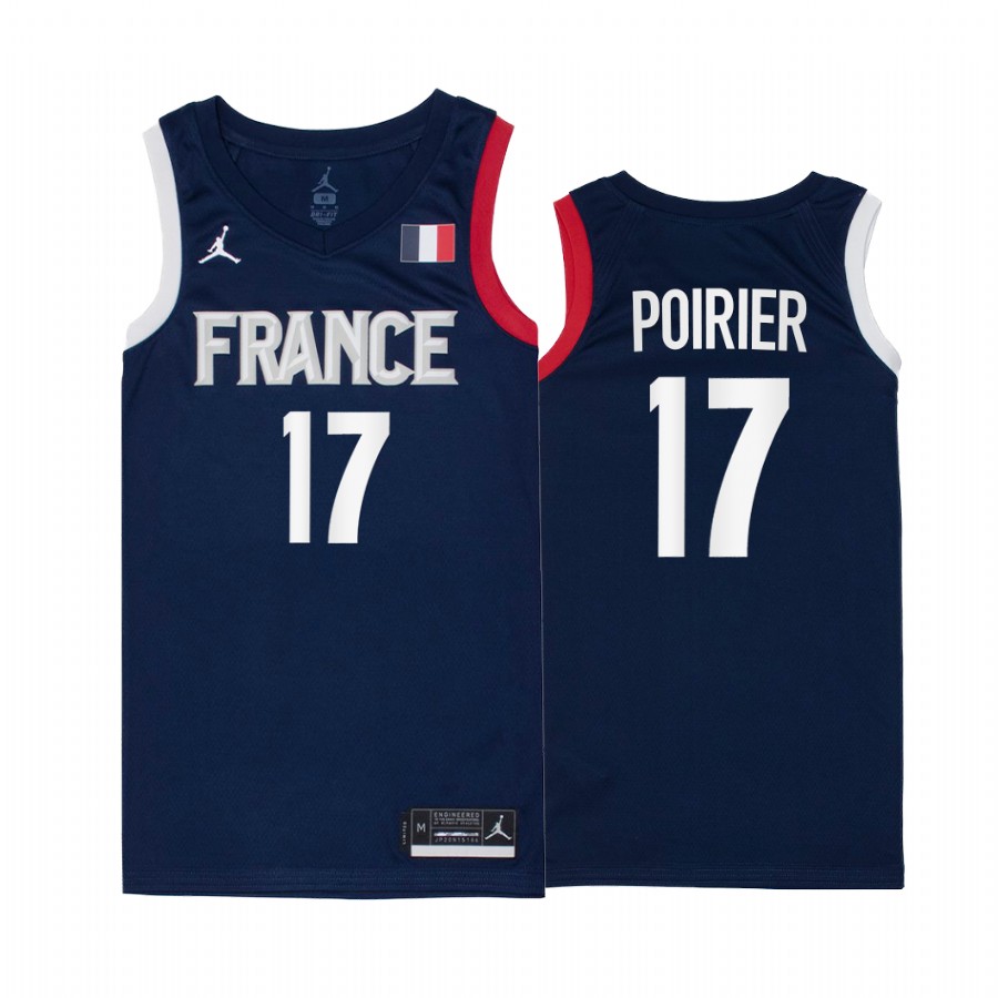 Vincent Poirier France  #17 Navy 2021 Tokyo Olympics Limited Jersey