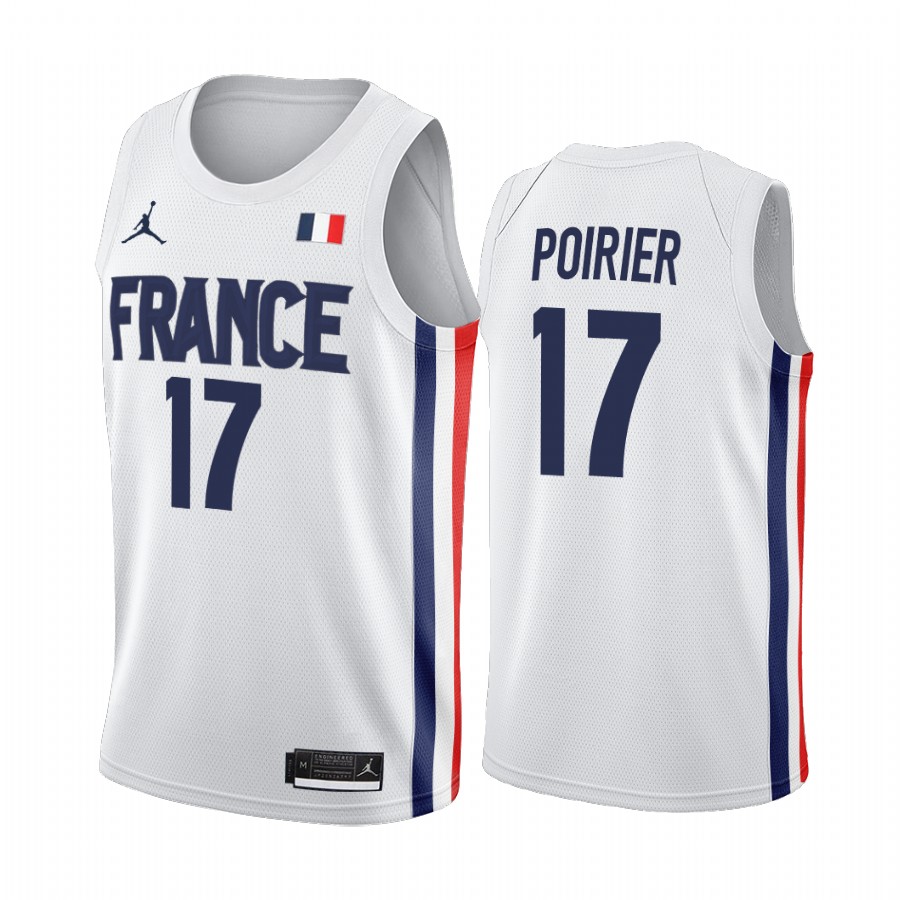 Vincent Poirier France  #17 White 2021 Tokyo Olymipcs Limited Jersey
