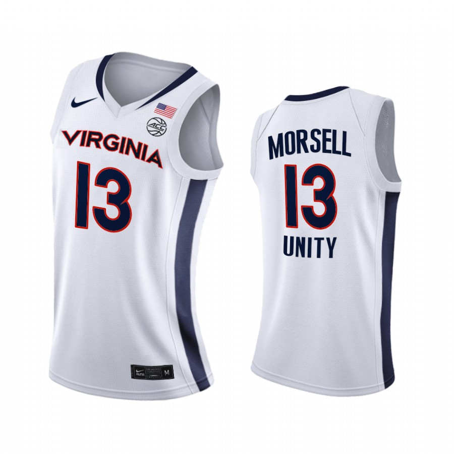 Virginia Cavaliers Casey Morsell Jersey 2021 Unity White New Brand