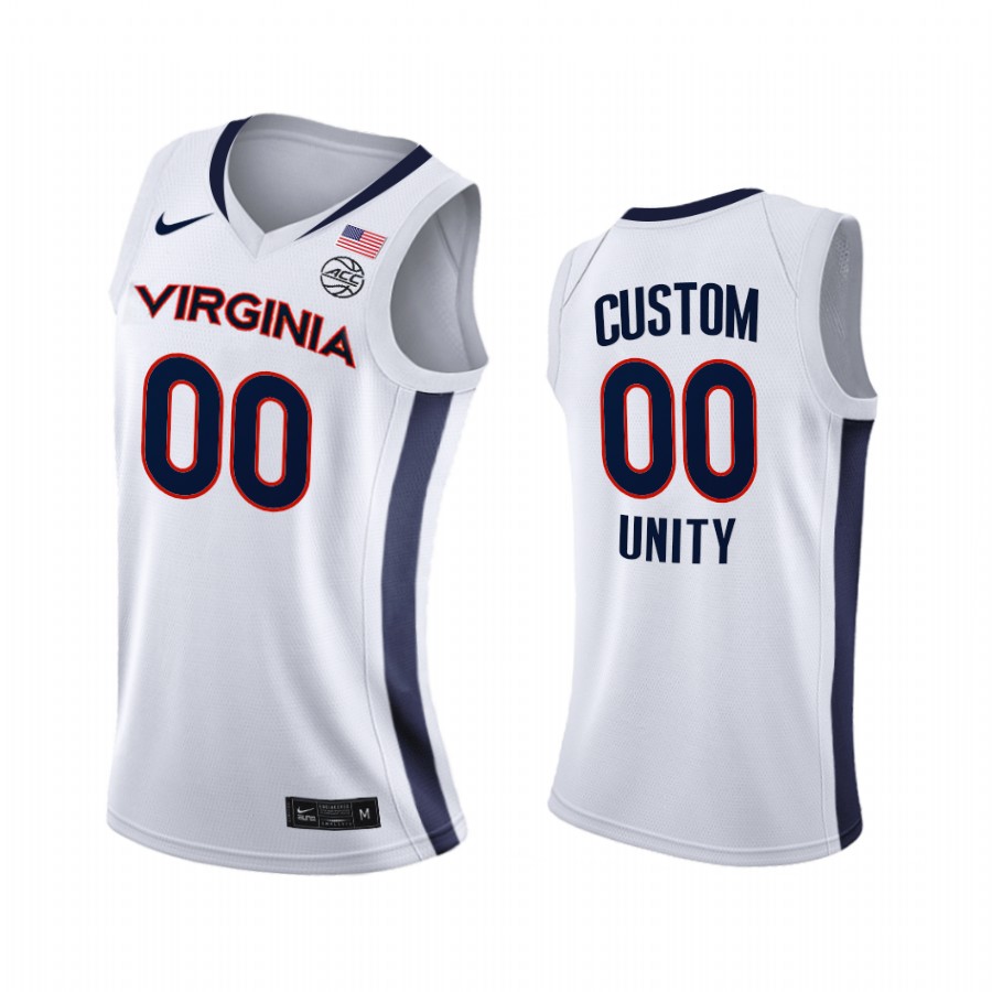 Virginia Cavaliers Custom Jersey 2021 Unity White New Brand