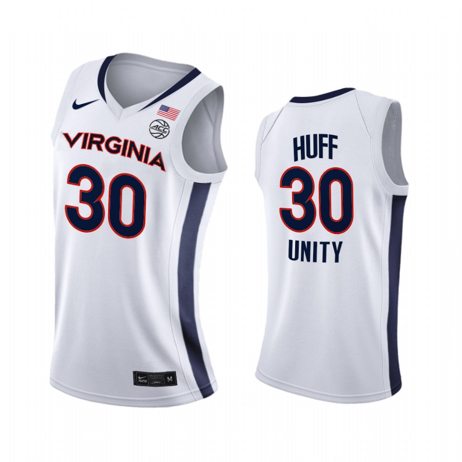 Virginia Cavaliers Jay Huff Jersey 2021 Unity White New Brand
