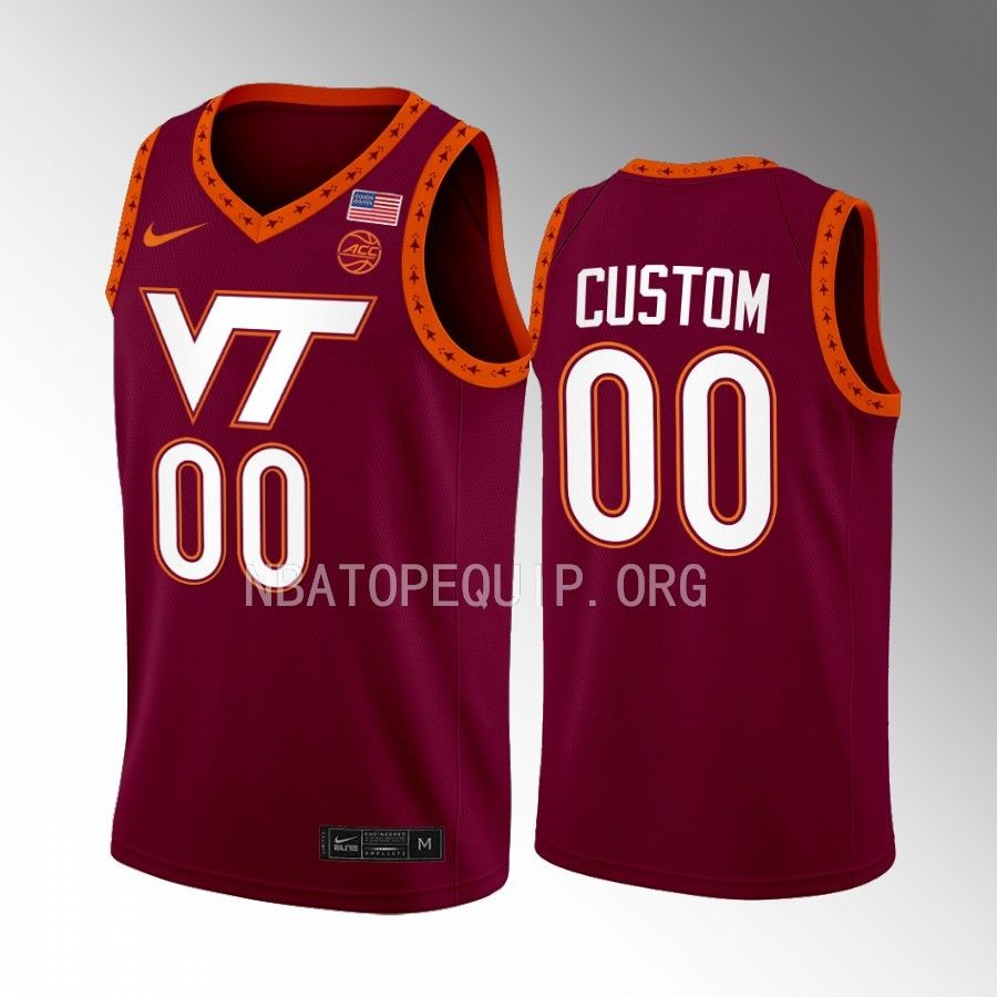 Virginia Tech Hokies Custom Jersey 2022-23 Swingman  Maroon Uniform