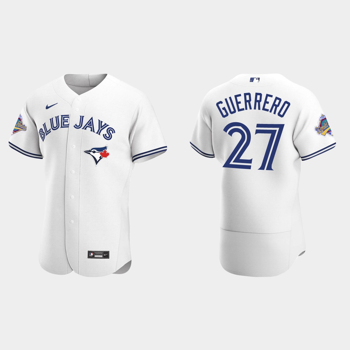 Vladimir Guerrero Jr. Toronto Blue Jays 1992 World Series Patch Jersey - White