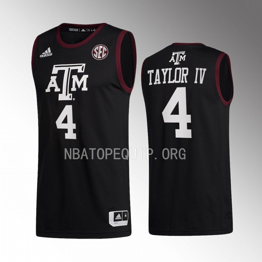 Wade Taylor IV Texas AM Aggies Black Jersey 2022-23 College