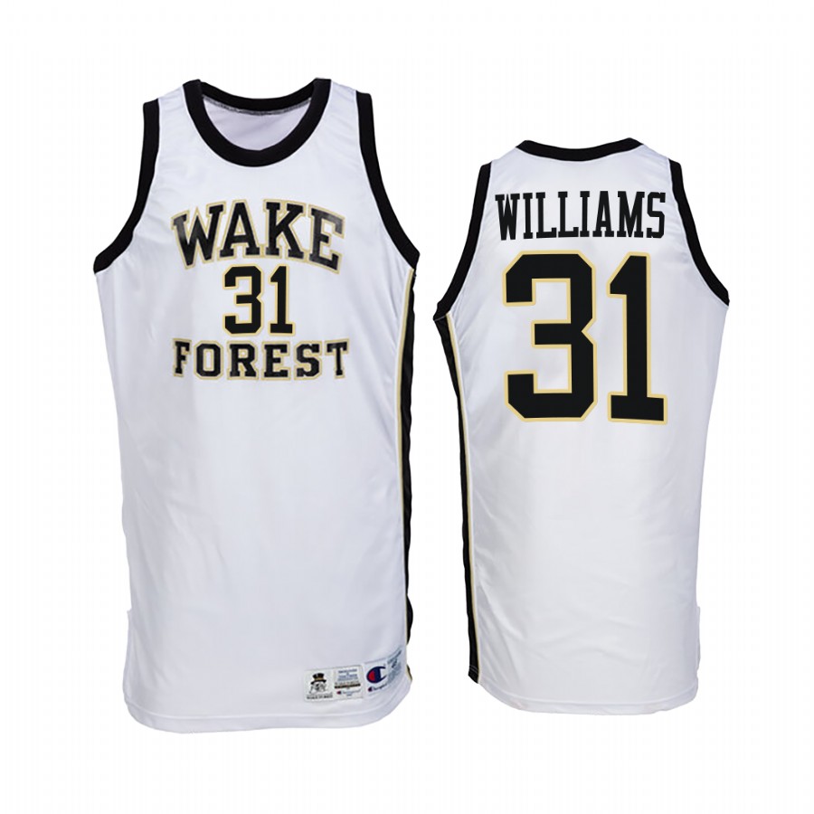 Wake Forest Demon Deacons Alondes Williams Jersey College  White Throwback Uniform