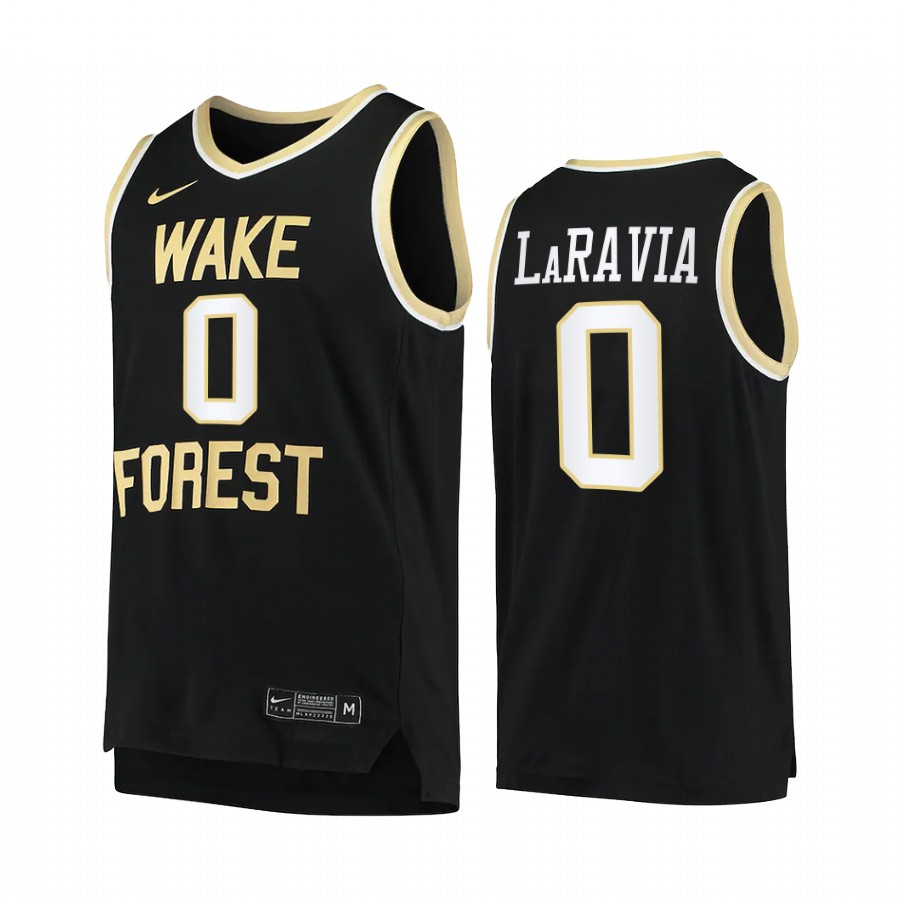 Wake Forest Demon Deacons Jake LaRavia Jersey College  Black Uniform