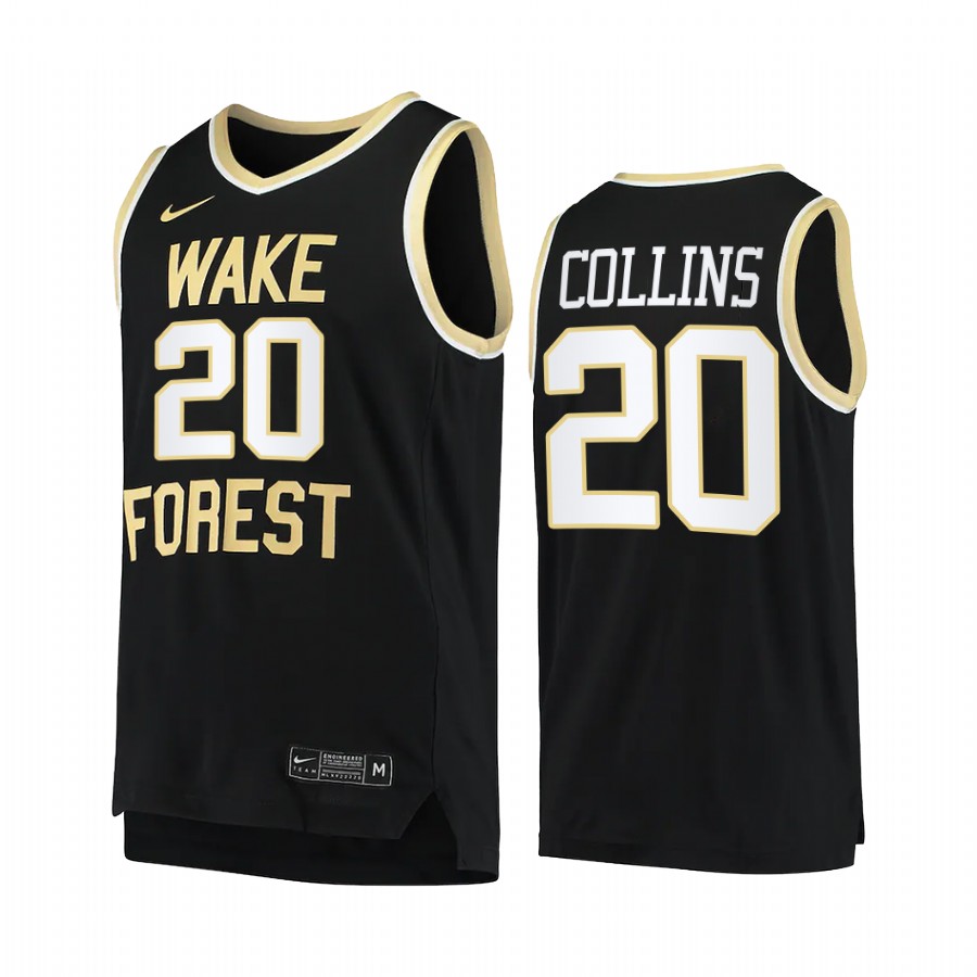 Wake Forest Demon Deacons John Collins Jersey College  Black Uniform