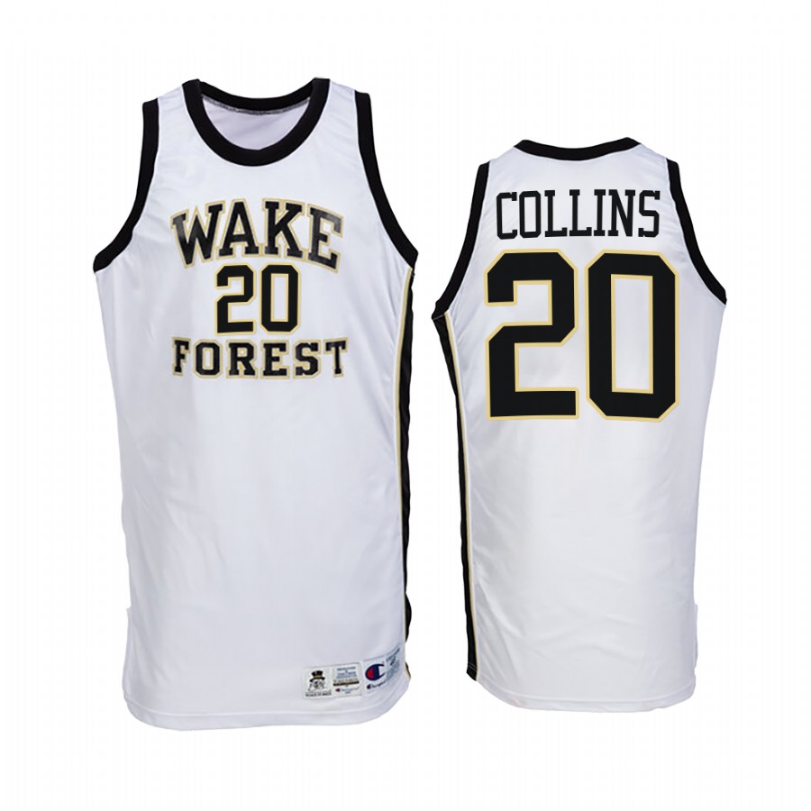 Wake Forest Demon Deacons John Collins Jersey College  White Throwback Uniform