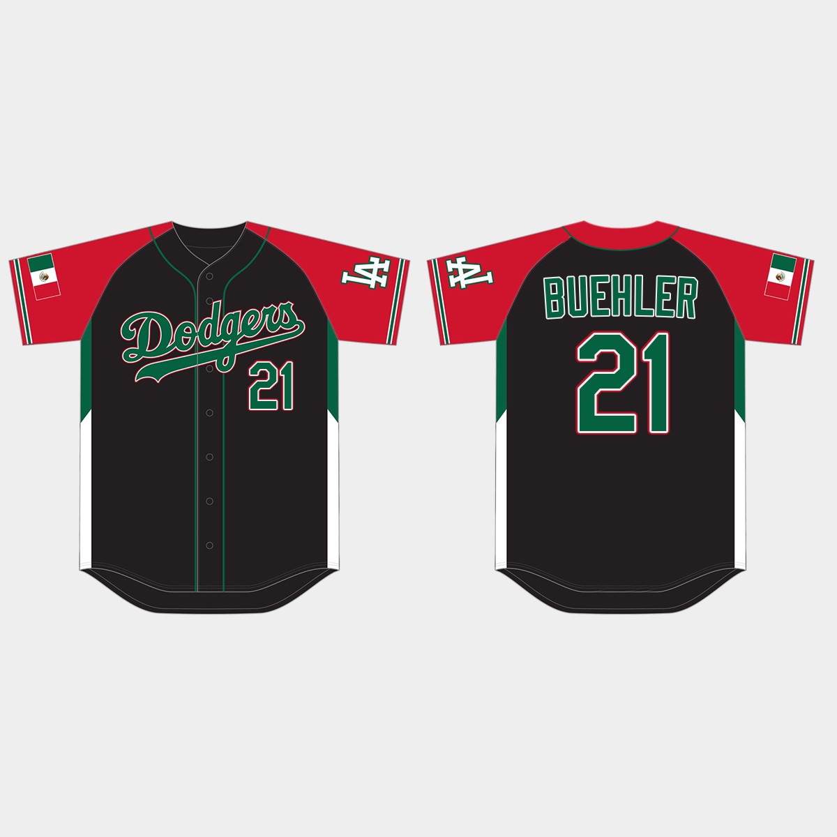 Walker Buehler Los Angeles Dodgers 2021 Mexican Heritage Night Limited Jersey - Black
