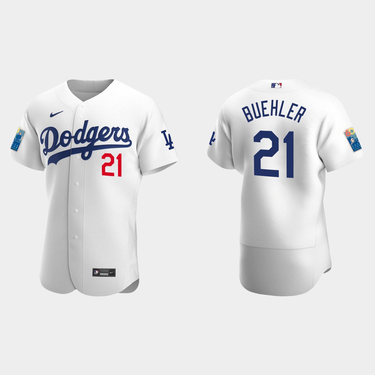 Walker Buehler Los Angeles Dodgers 2022 Dodger Stadium 60th Anniversary Jersey - White