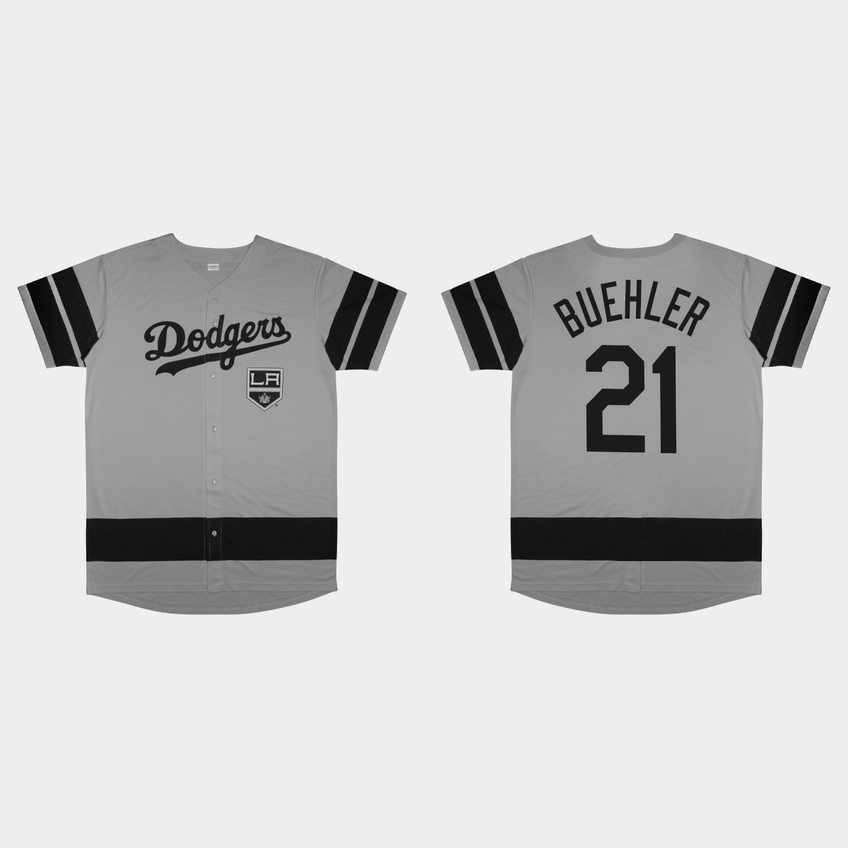 Walker Buehler Los Angeles Dodgers 2022 LA Kings Night Jersey - Gray
