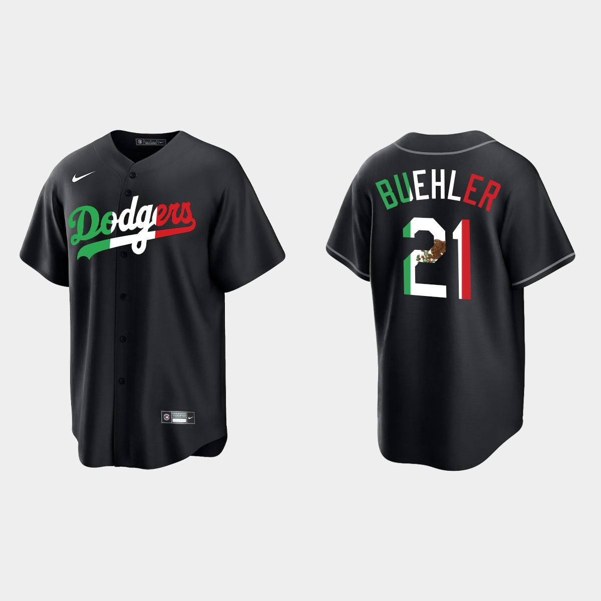 Walker Buehler Los Angeles Dodgers Mexican Heritage Night Jersey - Black