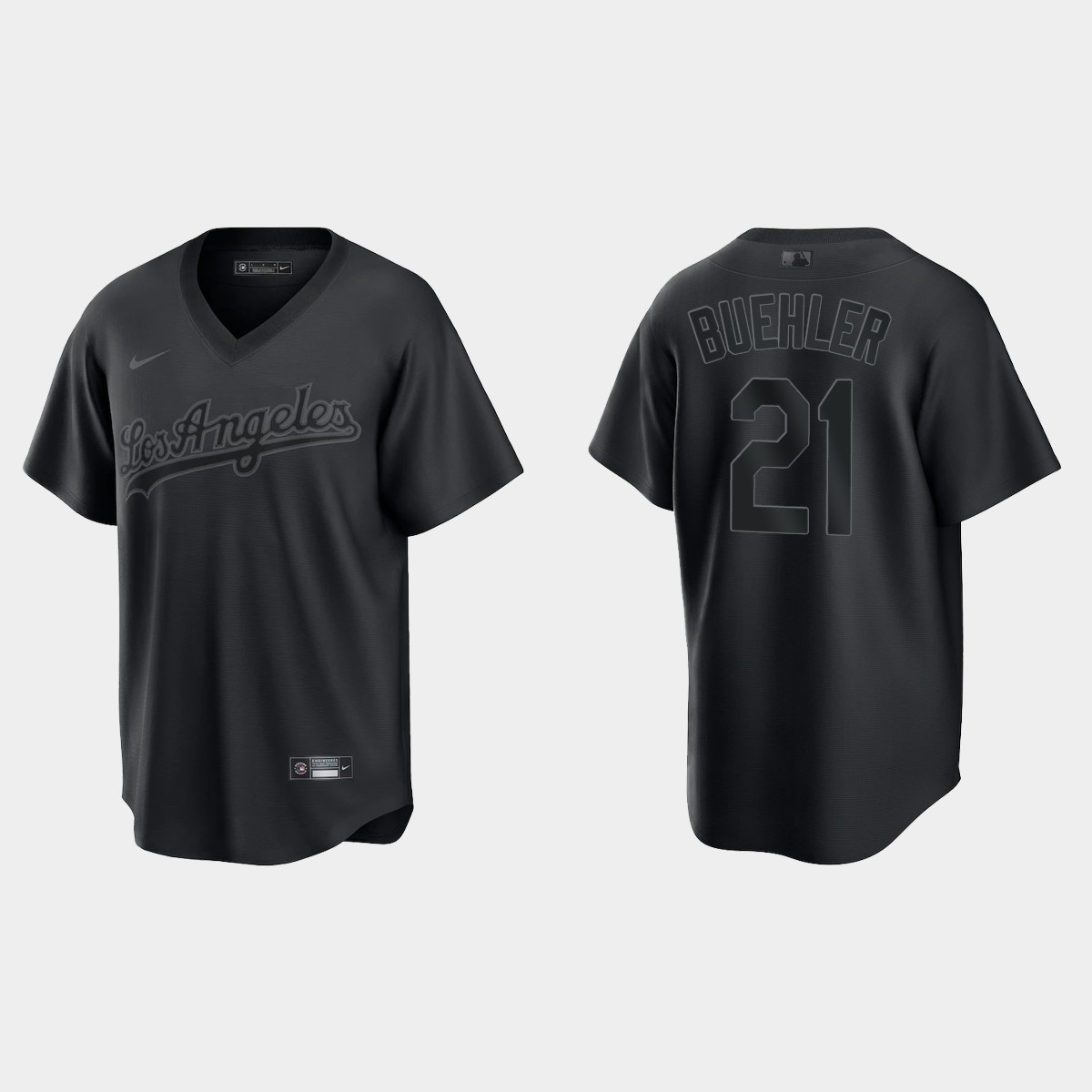 Walker Buehler Los Angeles Dodgers Pitch Black Fashion Jersey - Black