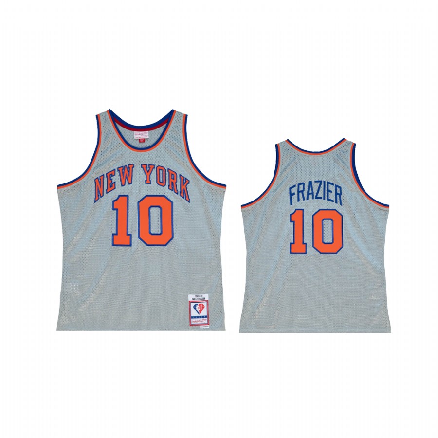 Walter Frazier #10 New York Knicks Retro 75th Jersey Silver