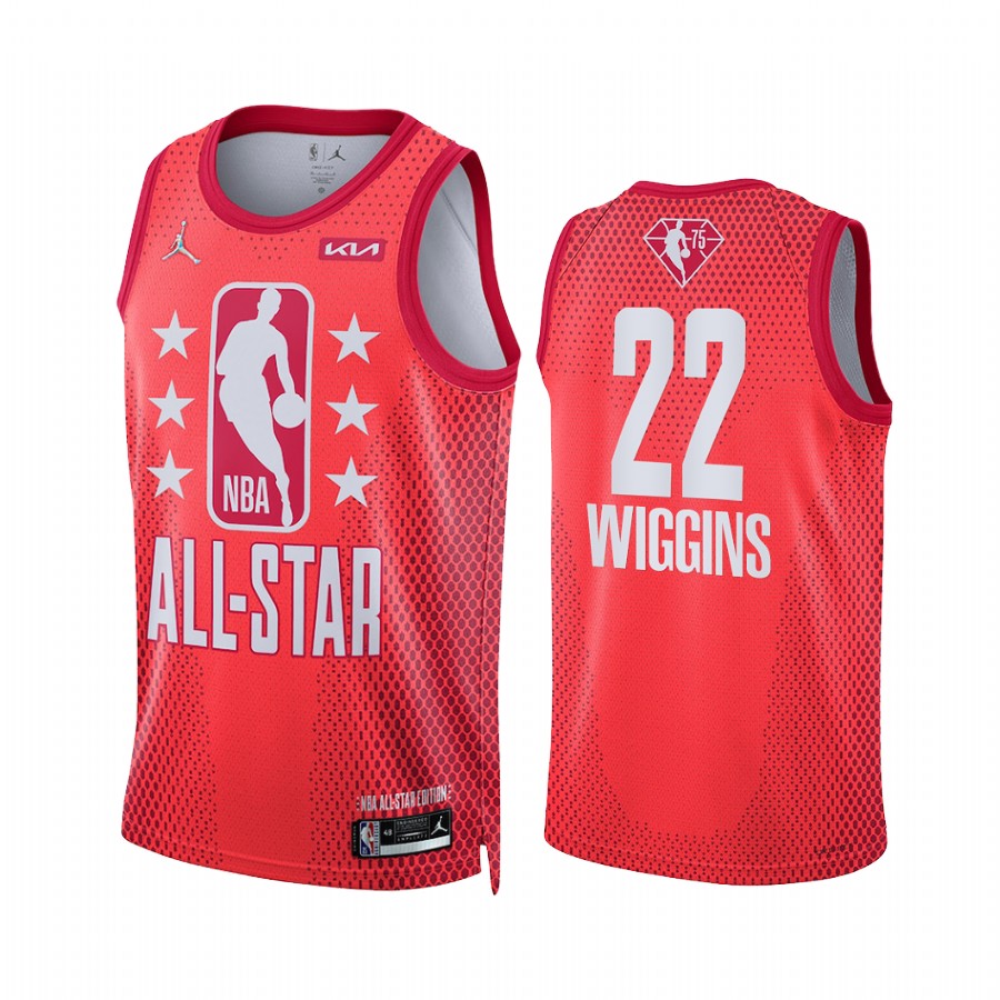 Warriors Andrew Wiggins 2022 Cleveland All-Star Jersey Maroon 75th Patch Uniform