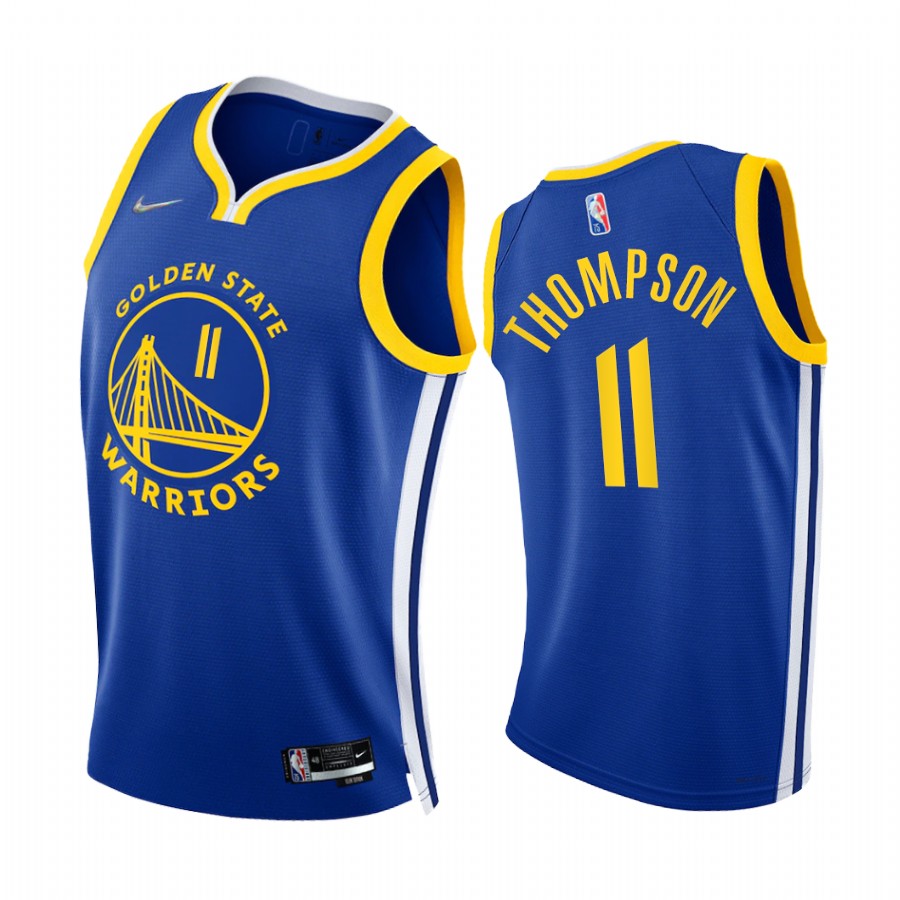 Warriors Klay Thompson 75th Diamond Anniversary Royal 2021-22 Jersey Icon Edition