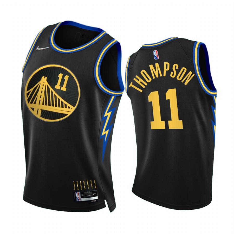 Warriors Klay Thompson City Edition Black 2021-22 Jersey NBA 75th Season