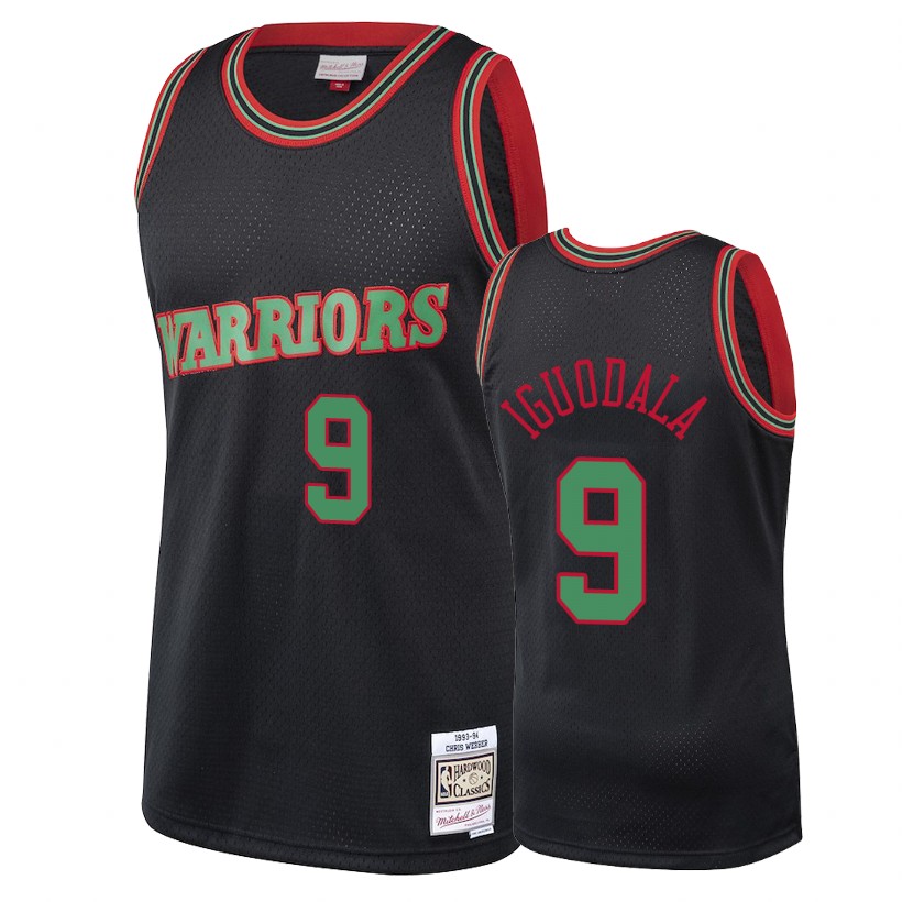 Warriors Male Andre Iguodala #9 Classics Christmas Black Jersey
