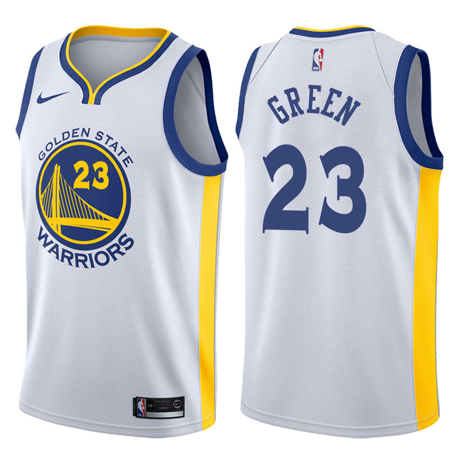 Warriors Male Draymond Green #23 2017-18 Association White Jersey