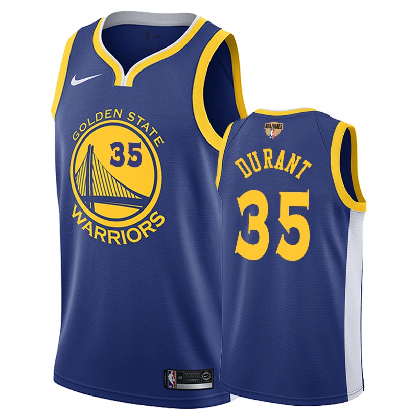Warriors Male Kevin Durant #35 Finals Bound Icon Blue Jersey