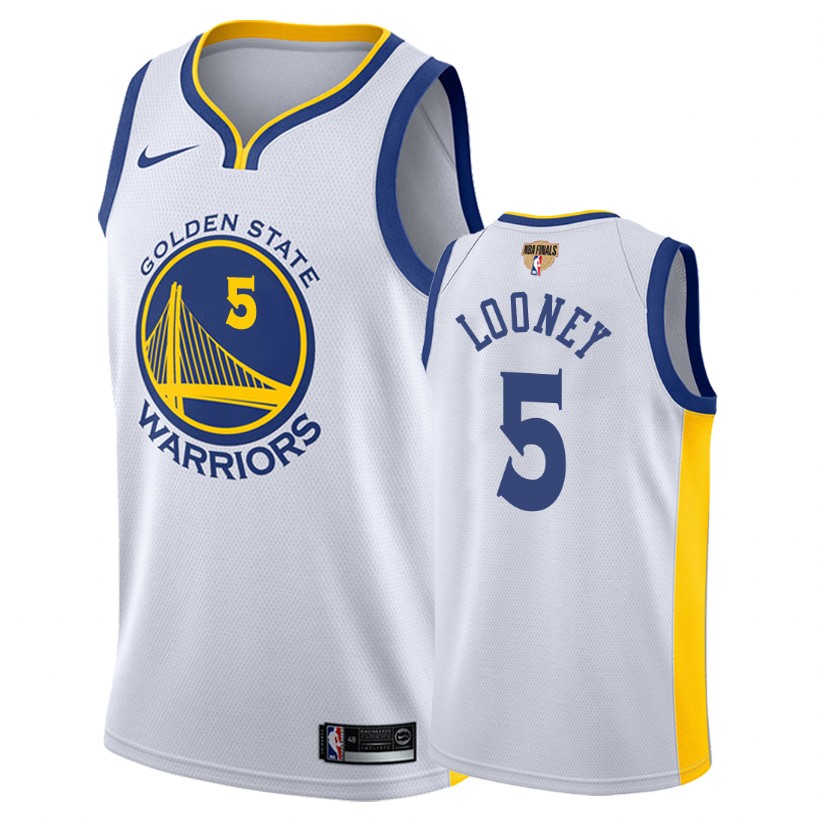 Warriors Male Kevon Looney #5 Finals Bound Association White Jersey