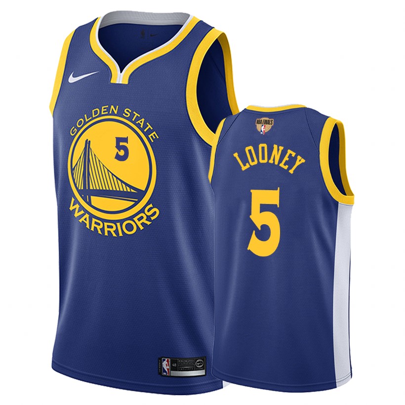 Warriors Male Kevon Looney #5 Finals Bound Icon Blue Jersey