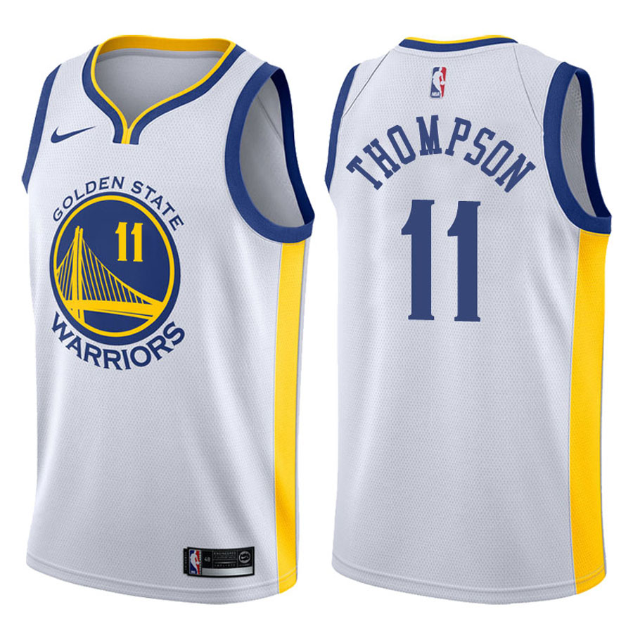 Warriors Male Klay Thompson #11 2017-18 Association White Jersey