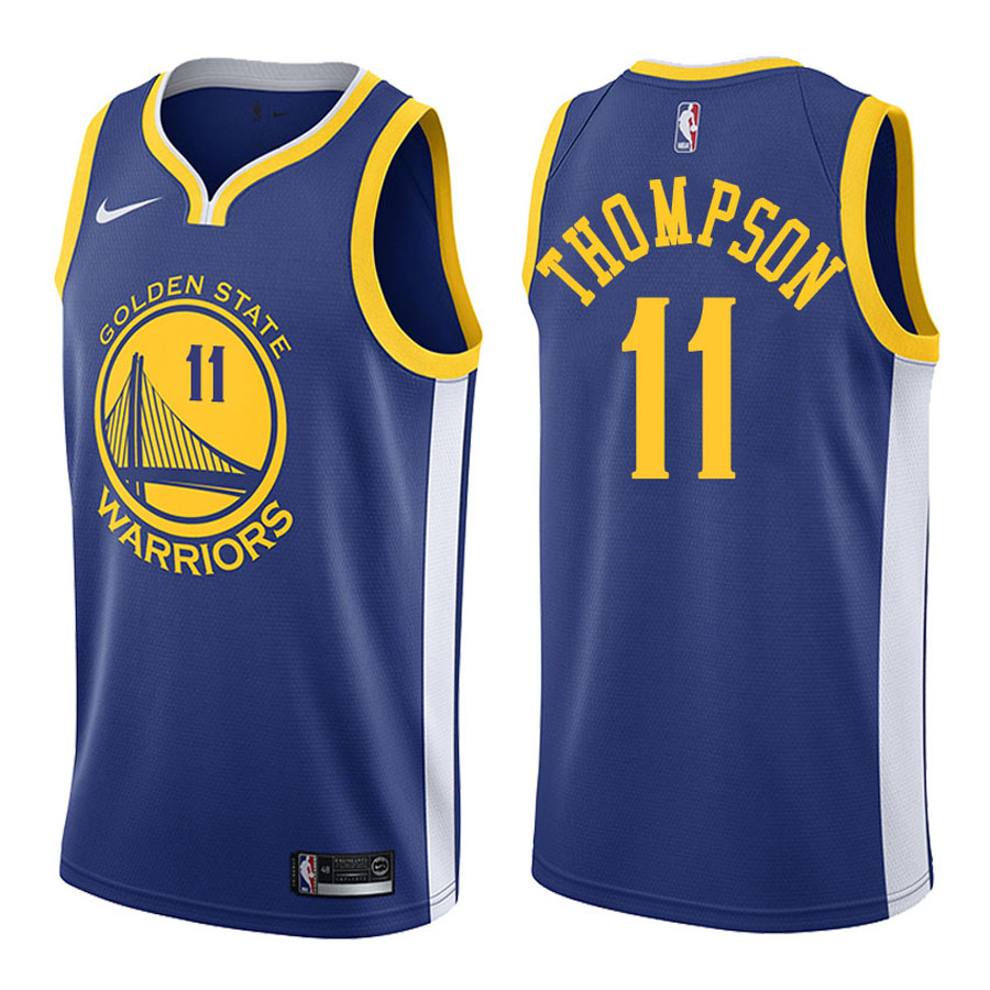 Warriors Male Klay Thompson #11 2017-18 Icon Blue Jersey