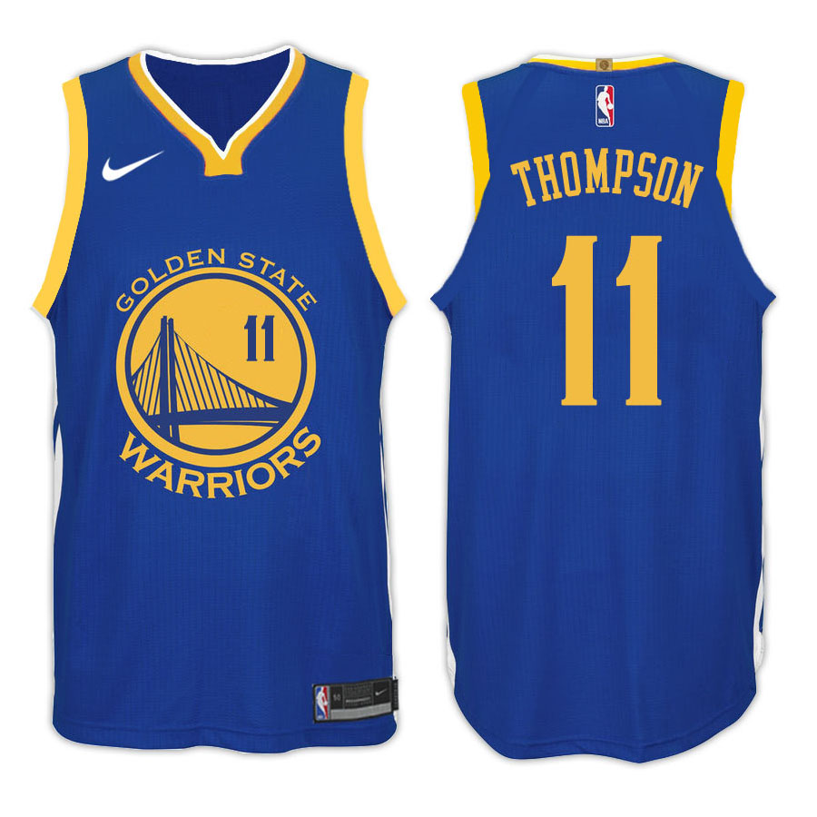 Warriors Male Klay Thompson #11 2017-18 New Season Royal Jersey