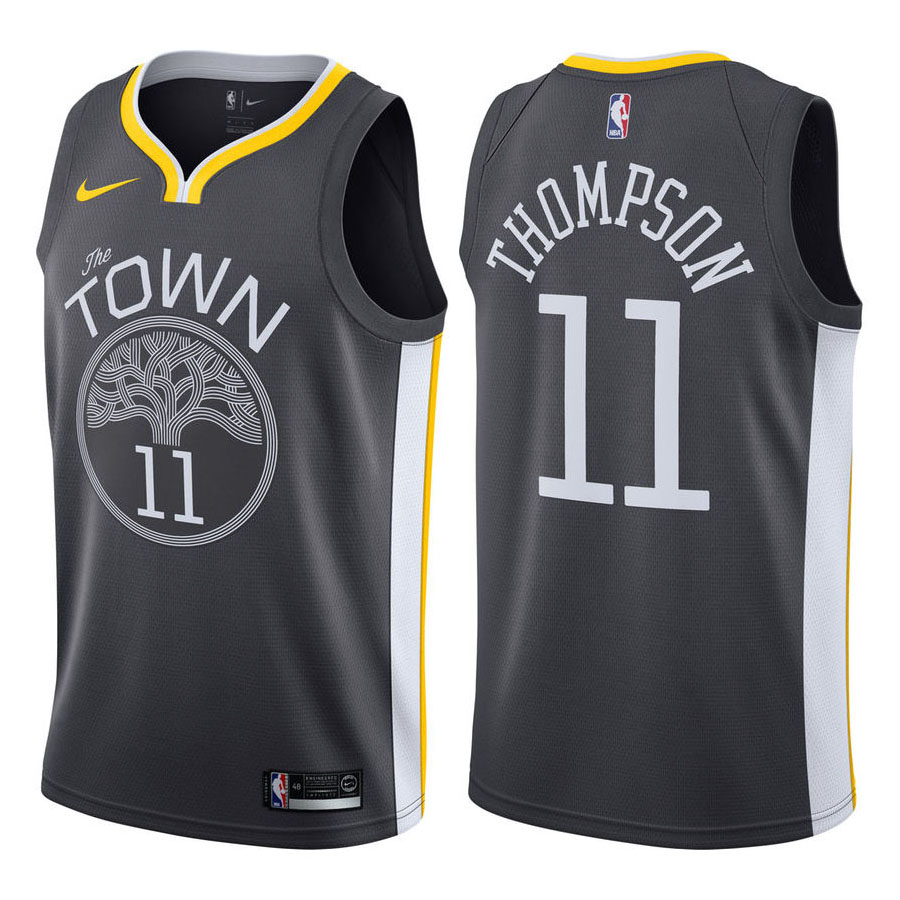 Warriors Male Klay Thompson #11 2017-18 Statement Black Jersey