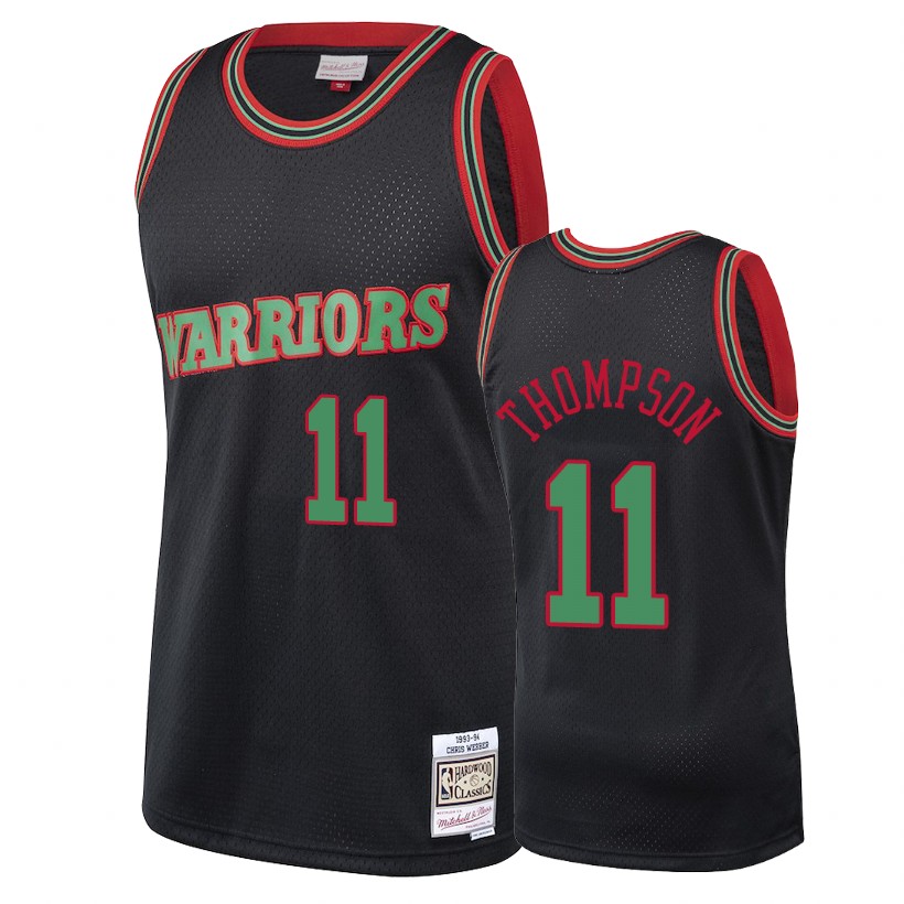 Warriors Male Klay Thompson #11 Classics Christmas Black Jersey