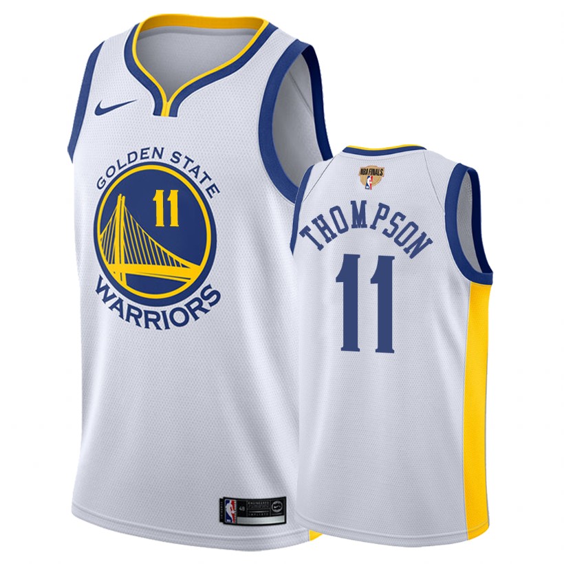 Warriors Male Klay Thompson #11 Finals Bound Association White Jersey