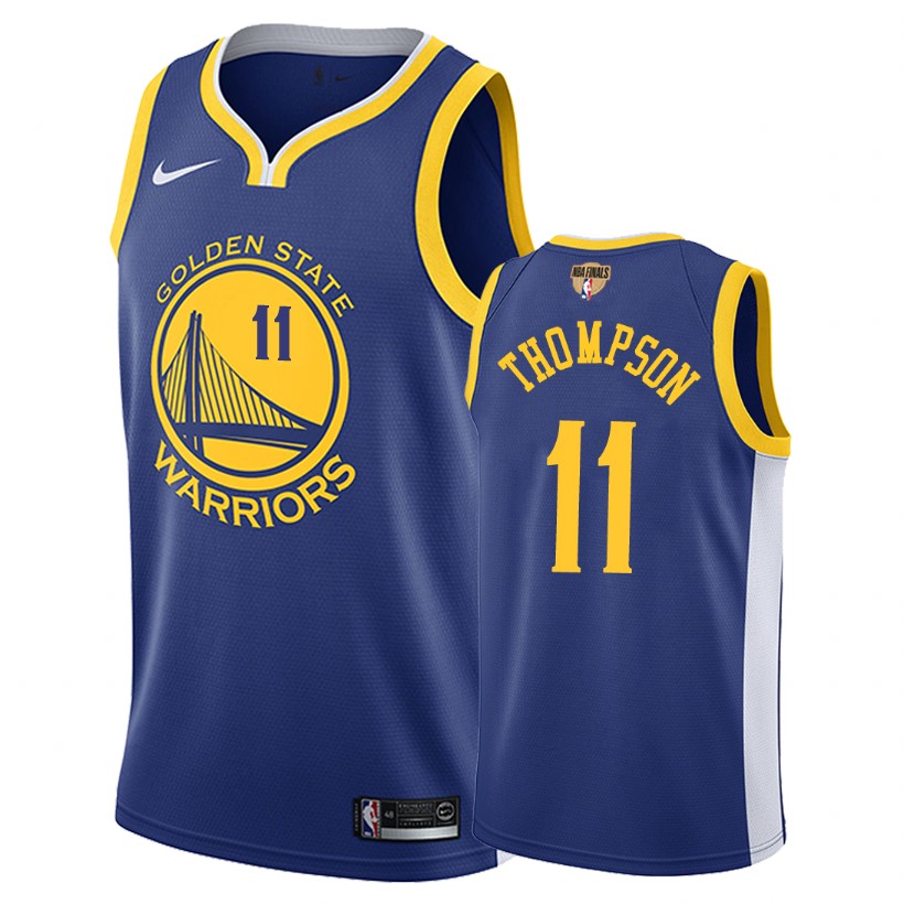 Warriors Male Klay Thompson #11 Finals Bound Icon Blue Jersey
